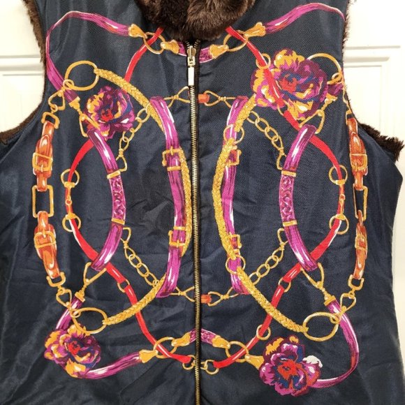 Charter Club Reversible Vest - Faux Fur - Size Xlarge - Picture 6 of 9
